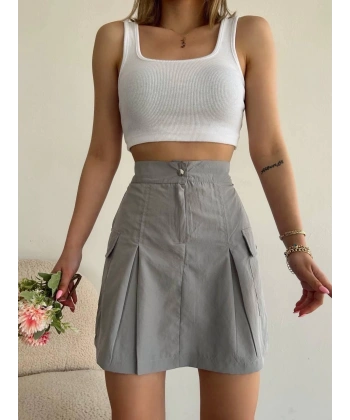 BİÇOMİ Cepli paraşüt etek s241021