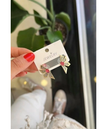 biçomi Çiçek Küpe - Pembe