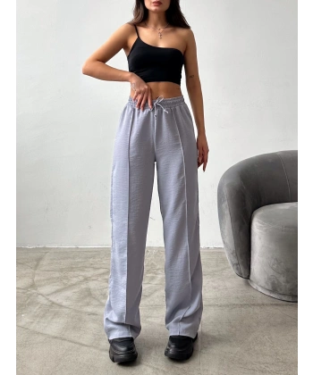 BİÇOMİ Çımalı keten pantolon