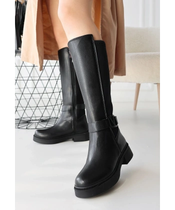 BİÇOMİ Diona Siyah Cilt Çizme