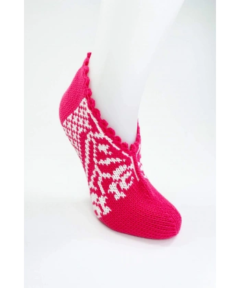 biçomi El Örgüsü Kışlık Şık Kadın Yün Patik D11