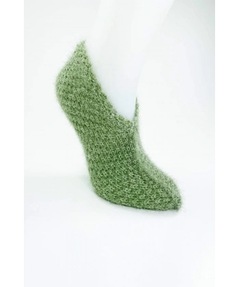 biçomi El Örgüsü Kışlık Şık Kadın Yün Patik D4