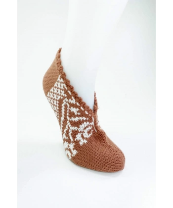 biçomi El Örgüsü Kışlık Şık Kadın Yün Patik D9