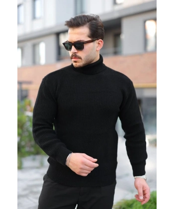 Biçomi Erkek Boğazlı Örme Kazak