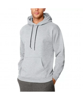 Biçomi Erkek Uzun Kol Kapşonlu Basic Sweatshirt Hoodie - Gri