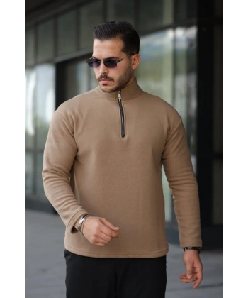 Biçomi Erkek Zip Yaka Polar Sweat