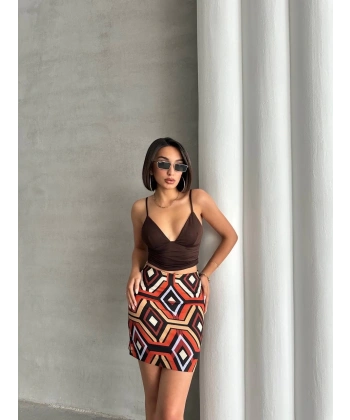 BİÇOMİ Etnik desen etek s25470