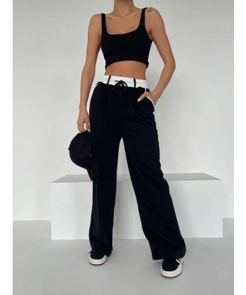 BİÇOMİ Garnili bol paça pantolon