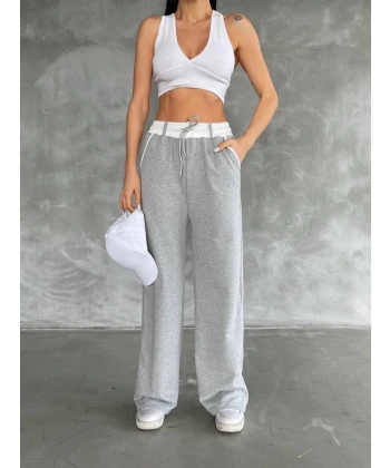 BİÇOMİ Garnili bol paça pantolon