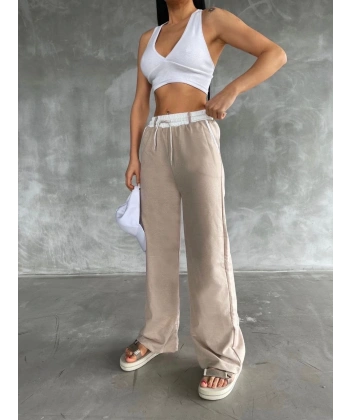 BİÇOMİ Garnili bol paça pantolon