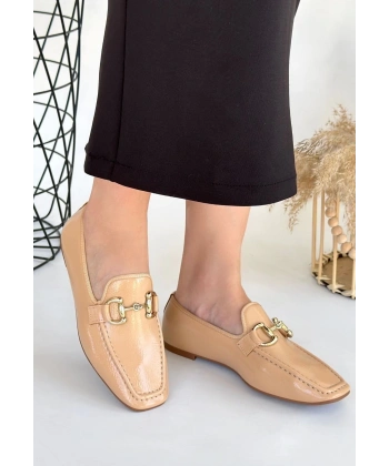 BİÇOMİ Guart Nude Rugan Babet Ayakkabı