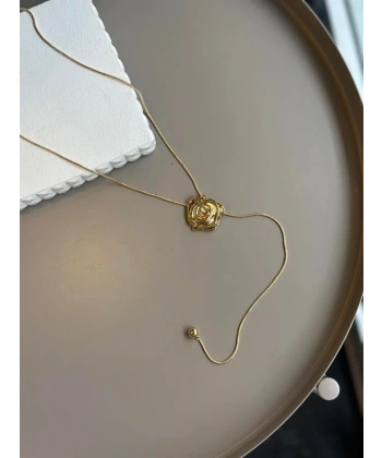 biçomi Gül Kolye - Altın