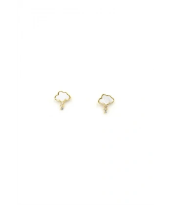 biçomi Gümüş İğneli Bulut Küpe - Altın