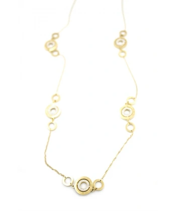 biçomi Halka Kolye - 90 cm - Altın