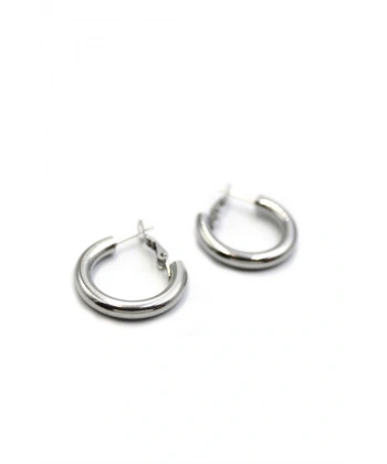 biçomi Halka Küpe - 2 cm - Gümüş