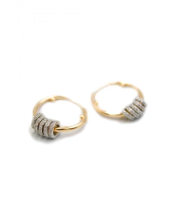 biçomi Halkalı Küpe - Büyük 2cm - Altın