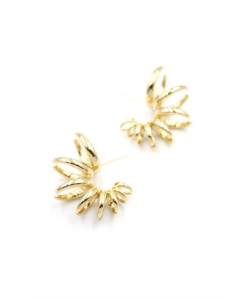 biçomi Halkalı Küpe - Rose