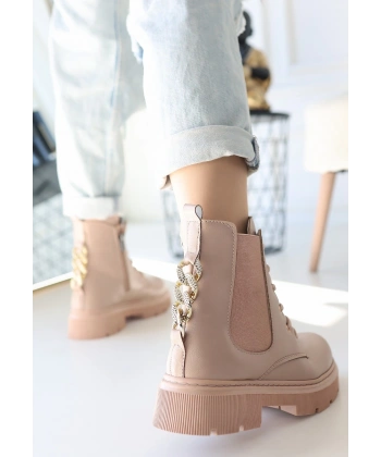 BİÇOMİ Harte Nude Cilt Bağcıklı Bot