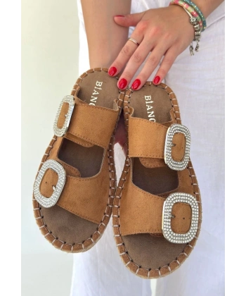 BİÇOMİ Hertas Vizon Nubuk Tokalı Terlik