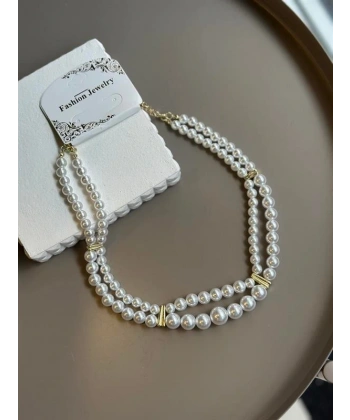 biçomi İnci Kolye - Altın