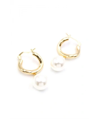 biçomi İnci Küpe - Altın