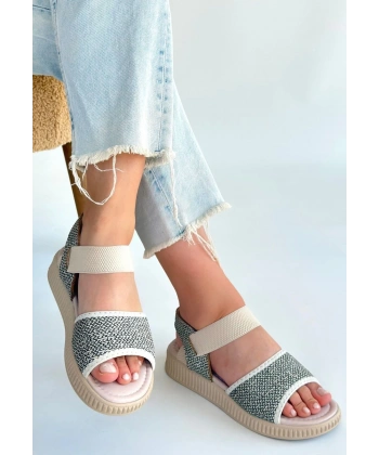 BİÇOMİ Jake Yeşil Hasır Cilt Sandalet