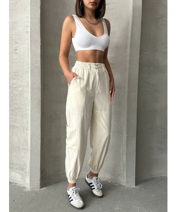 BİÇOMİ Jogger lastik paça pantolon