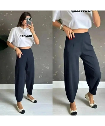 Biçomi Kadın Krep Kumaş Balon Pantolon