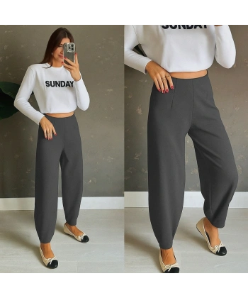Biçomi Kadın Yüksek Bel Krep Pantolon