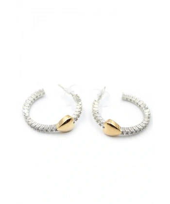 biçomi Kalp Halka Küpe - Gümüş