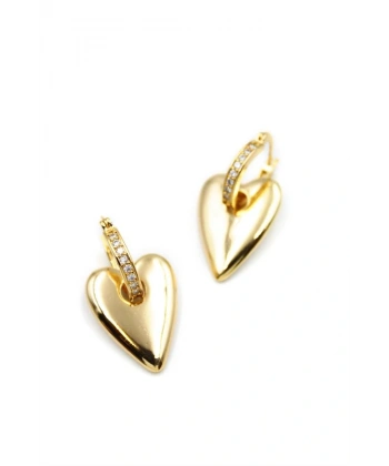 biçomi Kalp Küpe - Altın