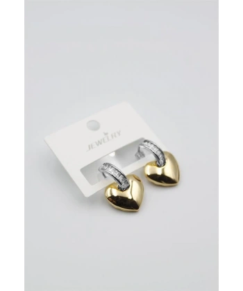 biçomi Kalp Küpe - Altın