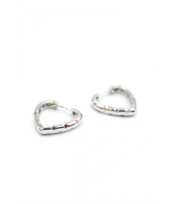 biçomi Kalp Küpe - Gümüş