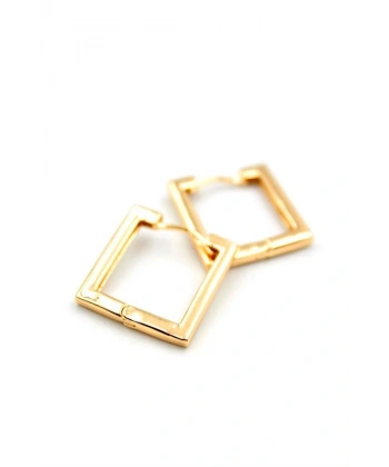 biçomi Kare Halka Küpe - Altın