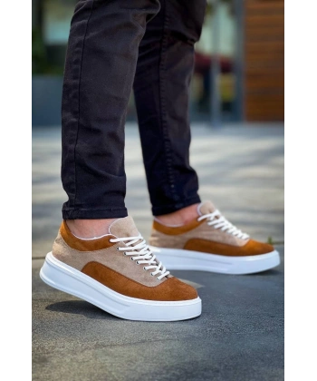 BİÇOMİ KB-005 Kuback Vizon Taba Süet Bağcıklı  Günlük Erkek  Ayakkabı