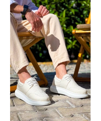 BİÇOMİ KB-042  Kuback Bağcıklı Beyaz Günlük Erkek Ayakkabı