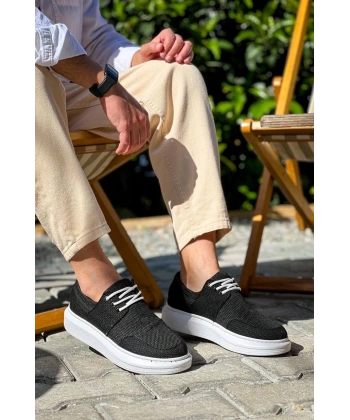 BİÇOMİ KB-042  Kuback Bağcıklı Siyah Günlük Erkek Ayakkabı