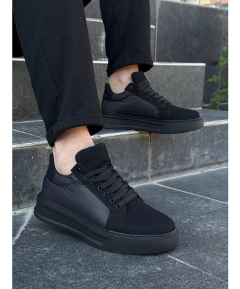 BİÇOMİ KB-046 Kuback Siyah Paraşüt Siyah Yüksek Taban Günlük Spor Ayakkabı