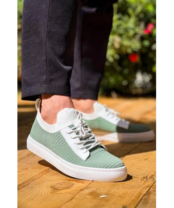 BİÇOMİ KB-110  Kuback Yeşil Triko Yüksek Taban Bağcıklı Günlük Erkek Ayakkabı