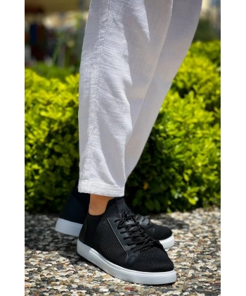 BİÇOMİ KB-112   Kuback Siyah Triko Bağcıklı  Günlük Erkek  Ayakkabı