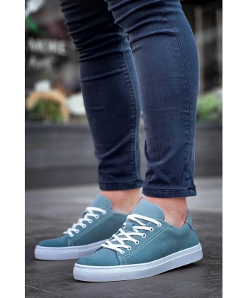 BİÇOMİ KB-122  Kuback  Bebe Mavi Süet Yüksek Taban Bağcıklı Günlük Erkek Ayakkabı