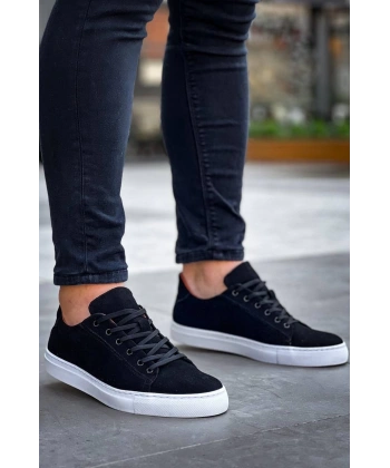 BİÇOMİ KB-122   Kuback Siyah Süet Yüksek Taban Bağcıklı Günlük Erkek Ayakkabı