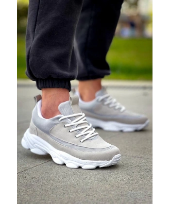 BİÇOMİ KB-707  Kuback Taş Süet Yüksek Taban Bağcıklı Günlük Erkek Ayakkabı