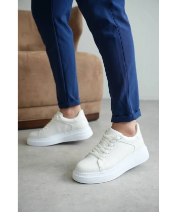 BİÇOMİ KB-B2 Kuback Beyaz Cilt Günlük Erkek Ayakkabı