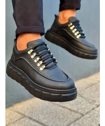 BİÇOMİ KB-X10 Kuback Kömür Cilt Yüksek Taban Günlük Spor Ayakkabı