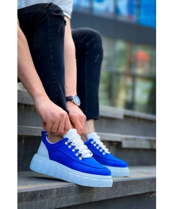 BİÇOMİ KB-X10 Kuback Sax Süet Beyaz Yüksek Taban Günlük Spor Ayakkabı