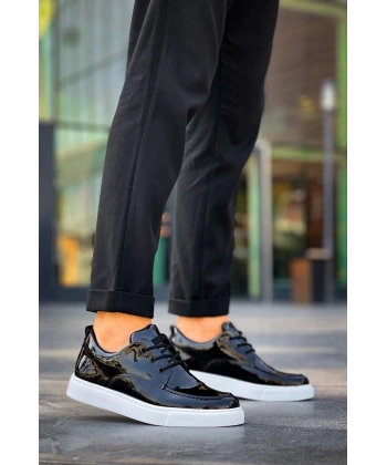 BİÇOMİ KB-X5 Kuback Siyah Rugan Günlük Erkek Ayakkabı