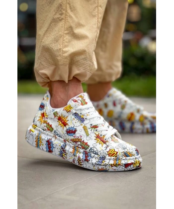 BİÇOMİ KB-X500  Kuback  Beyaz Boom  Bağcıklı  Günlük Erkek  Ayakkabı