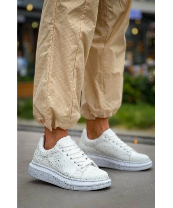 BİÇOMİ KB-X500  Kuback  Beyaz Silwer  Bağcıklı  Günlük Erkek  Ayakkabı