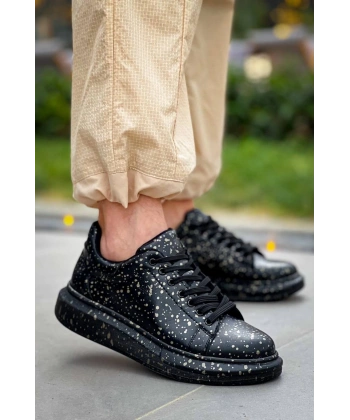 BİÇOMİ KB-X500  Kuback Siyah Gold  Bağcıklı  Günlük Erkek  Ayakkabı